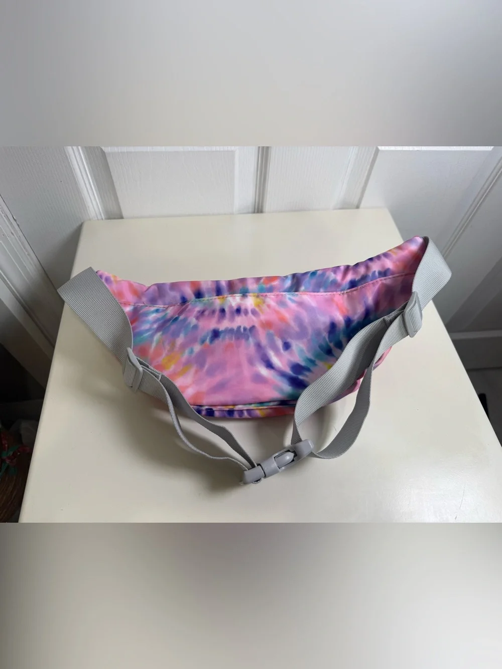 Tie-Dye Fanny Pack Crossbody Belt Bag Clear Front Pocket Adjustable Strap